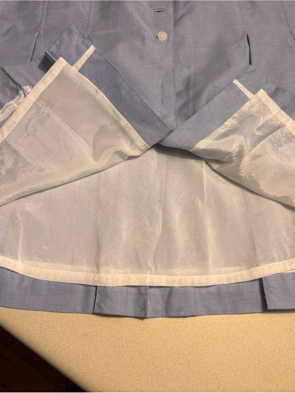 Brooks Brothers Light Blue A-Line Pleated Skirt - Picture 5 of 11